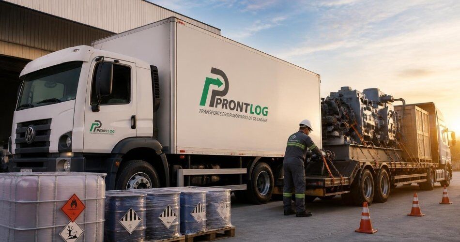 Transporte rodoviário de cargas para empresas: dedicado, industrial e químico com segurança