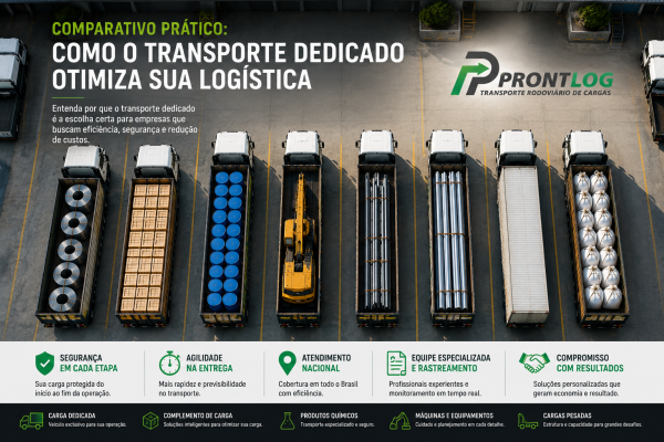 Comparativo prático: como o transporte dedicado otimiza sua logística Comparativo prático: como o transporte dedicado otimiza sua logística